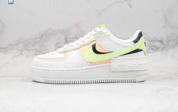 2020 Nike WMNS Air Force 1 Shadow White Pink Green
