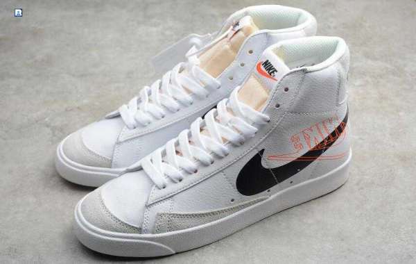 New Nike SB Zoom Blazer Mid PRM White Black Orange for Sale